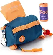 Ppoopal Hands-Free Dog Poop Bag Holder, Home Compostable Zero Plastic Dogyy Bags, Waterproof & Lightweight for Leash Training and Walks