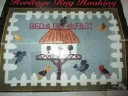 Vintage BIRDS BED & BREAKFAST Punch Hook Needle RUG BURLAP TAPESTRY KIT - 2001