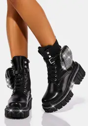 [AZALEA WANG] Add A Little Spice Chunky Boots