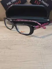 NIKE 5521 003 BLACK PINK FLEX HINGE 50-14-130 EYEGLASSES FRAMES