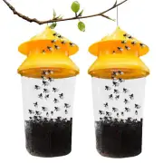 2PCS Outdoor Fly Traps Reusable Fly Trap Jar Effective Fly Control Fly