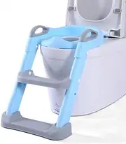 Bliss Gifts & Homewares Potty Training Seat with Step Stool Ladder I Comfortable Adjustable Toddler Toilet Training Seat I Soft Not-Cold Padded I Built-in Non-Slip Steps Soft Pad for Boys and Girls