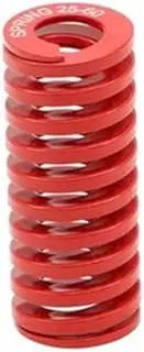 2Pcs Red Medium Press Compression Spring Spiral Stamping Compression Die Spring Helical OD 20mm ID 10mm Length 20-60mm(50mm,12mm)