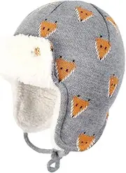 [WOFASHPURET] Comfy Child Cotton Cap Warm Winter Hat Ear Protection Child Winter Hat Soft Breathable Stylish Lovely Grey