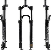 Mountain Bicycle Suspension Forks 26/27.5/29 Inch Mountain Bike Bike Front Fork QR 9mm Crown Lockout Aluminum Alloy XC Mountain Bike Front Forks (Size : 26")