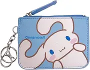 [SIGONE] Cute CartoonSmall Wallet Short Cartoon Design Wallet for Girls,Soft PU Leather,Keychain Wallet（Blue）