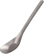 RUNGEASINI 17cm Titanium Camping Spoon Lightweight 19g Camping Flatware Backpacking Travel Cutlery Compact Survival Utensils for Fishing, Hiking, Travel & Outdoor Adventures (1 Pack)