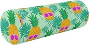 Summer Sunglasses Pineapple Palm Leaf Green Decorative Bolster Cushion Yoga 17 Inch Round Cushion Insert Small Round Pillow Neck Support Car almohada para columna
