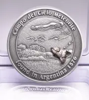 CAMPO DEL CIELO METEORITE in COLLECTORS COIN NUMBER 0009 MT109