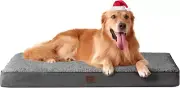 Orthopedic Dog Beds for Large Dogs with Removable Washable Cover for Crate, Grey