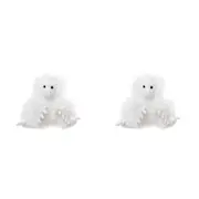 2x Charlie Bears Cuddle Cub Yeti Kids/Baby Plush Soft Fun Play Toy 0m+ White