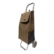 Sachi Cosmo Weatherproof Shopping Trolley with Wheels 38L - Tan