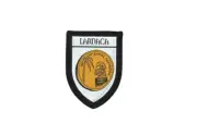 Patch printed embroidery travel souvenir shield city flag larnaca cyprus