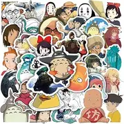 Yangsiw Hayao Miyazaki Stickers Japanese Cartoon Stickers, Studio Ghibli Anime Stickers for Laptop, Cars, Phone, Water Bottle, Skateboard, Suitcase, Guitar, Pad 50pcs …