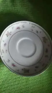 Abingdon Mini Roses CUP SAUCER PLATE Fine Porcelain China Made in Japan PRE-OWN
