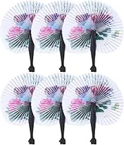 GOOHOCHY 6pcs Fan Mini Hand held Fans Handheld Portable Fan Portable Handheld Fan Folding Handheld Fan Portable Hand held Fan Collapsible Fan Handheld Paper Fan Folding Paper Child Foldable