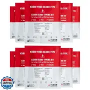 Eldoncard Blood Typing Kit, 10 Test Pack, Rapid Blood Typing Kit, Know Your B