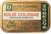 [Duke Cannon] Supply Co. Solid Cologne for Men Bourbon (Woodsy, Charred Oak Barrel Scent) - Concentrated Balm, Travel-Friendly Convenient Tin, 1.5 oz