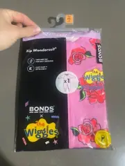 BONDS BABY WONDERSUIT - THE WIGGLES - DOROTHY THE DINOSAUR - PINK - SIZE 00 BNIP