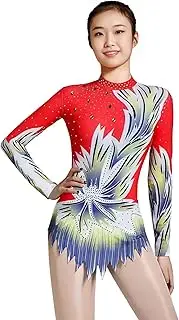 [Zagitova] Rhythmic Gymnastics Competition Leotards, Girls Long Sleeve Gymnastics Uniform for Performance, Customizable