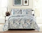 Oversize Layan Lightweight 3PC Atlantis Sun Shine Colors Printed Bed Quilt Set