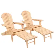 Set Of 2 Outdoor Sun Lounge Chairs Patio Furniture Chair Lounger