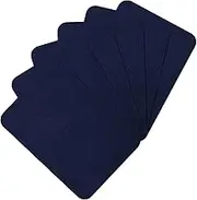 Premium Quality Fabric Repair Patches Iron-on Patches for Clothing Inside & Outside Strongest Glue 100% Cotton 3" by 4-1/4" (7.5 cm x 10.5 cm)… (6PCS-Dark Blue)