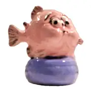 +++SEALIFE L*869 -42.2807 - Ceramic CUTE PINK PUFFY FISH PIE VENT