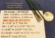 LMH WIRE N HO S O On30 28 Ga .015" .376 mm GRAB IRON Brake Rigging Piping 24 Pcs