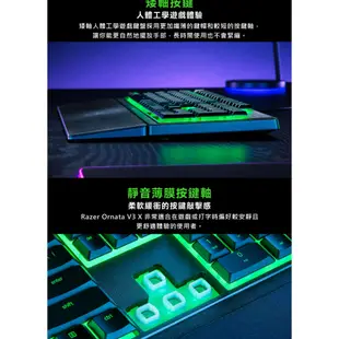 Razer Ornata V3 X 雨林狼蛛 V3 X 薄膜電競鍵盤 雷蛇