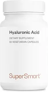 Supersmart - Hyaluronic Acid 300 mg Per Day - High Molecular Weight Sodium Hyaluronate (1.2 Million Daltons) - Support Healthy Joints & Skin | Non-GMO & Gluten Free - 60 Vegetarian Capsules