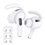Ear Hooks Covers 3 Pairs AirPods Pro Ear Hooks Secure Anti Slip Covers Silicone Earphone Cover -White