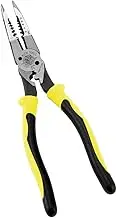 Klein Tools Needle Nose Pliers with Crimper, All Purpose Plier Crimps, Strips, Cuts, Loops, and Shears J207-8CR