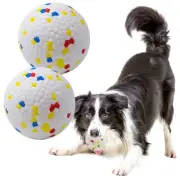 2 PCS Indestructible Bouncy Floating Dog Balls Toys for Aggressive Chewers Fetch