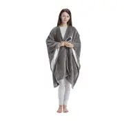 Beautyrest Heated Throw Blanket Wearable Shawl for Gifts, Sherpa to Fleece El...