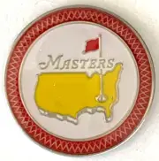 MASTERS GOLF TOURNAMENT RED BALL MARKER HAT CLIP SIZE AUGUSTA NATIONAL C7