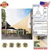 Elegant 23' Triangle Shade Sail - 3- UV Protection, Durable HDPE Material