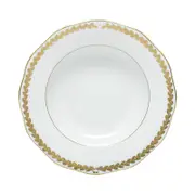 Herend Golden Laurel Rim Soup Plate