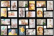 HELLO LAURA 4×6 Collage Picture Frames,24 Opening Photo Collage Frame for Wall Decor,Multi Family Photo for Gallery Decor, Hanging Display - Black