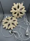 2 Light Up Glitter Snowflakes NWT “Holiday Sparkle” By The Round Top Collection