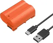 SMALLRIG EN-EL15C Battery 2400mAh USB-C Camera Battery for Nikon Z6 III, Zf, Z8, 2.5H Full Charged Battery for Nikon Z7, Z6, Z7 II, Z6 II, Z5, D850, D810, D810A, D780, D750, D610, D500, Orange - 4966