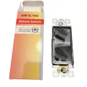 5X NEW Decorator Switches 3-Way 15A Black Three Way Enerlites Style Switch