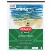 Derwent Academy Drawing Pad Heavyweight Paper, 9” x 12”, 24 Sheets, Black (DER 5