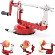 OZNALA Fruit Cutter Corer 3 in 1 Slicer Kitchen Tool Apple Slinky Machine Peeler Red AU
