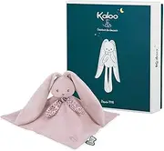 KALOO - Lapinoo K218002 - Pink Rabbit Comforter Plush Toy Baby - Square 30 x 30 cm - Two Materials Viscose and Cord Very Soft - Gift Box - from Birth, K218002
