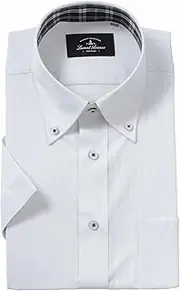 [flexjapan] Flex Japan Men's Short Sleeve Shirt, Shape Stability, Absorbent, Breathable, Multi-Design, Slim Fit