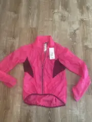 Louis Garneau X-Lite Jacket Women Medium Neon Pink Lightweight NEW NWT