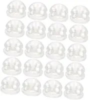 LIFKOME 20Pcs Silicone Earring Stoppers Comfortable Silver Ear Pin Backs for Secure Earring Replacement Fits Standard Posts Hooks Noise Reduction Ear Accessories