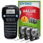 Black/White Dymo Labelmanager 160P Portable Qwerty Keyboard Design Label Maker