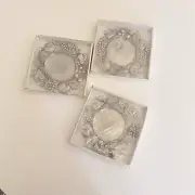 WILLIAMS SONOMA Pewter Wine Coaster Plate Candle Holder Made In Italy Set Of 3